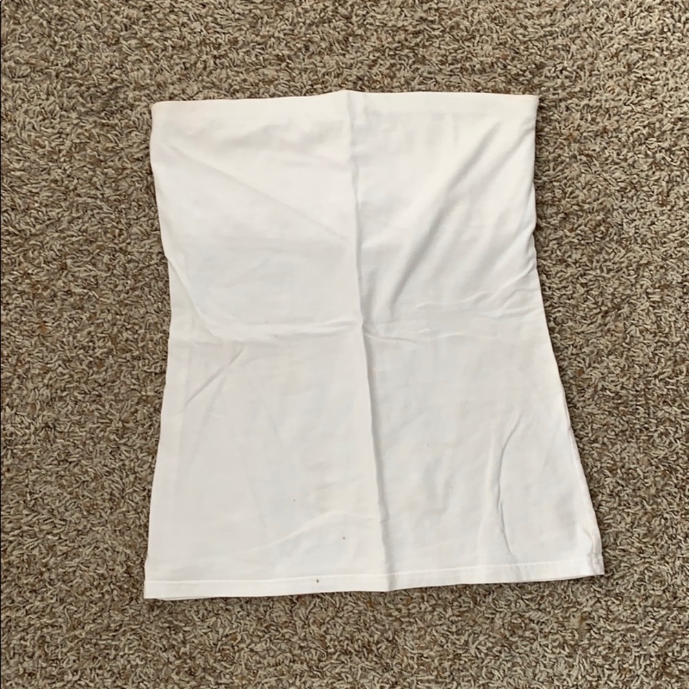 White strapless top